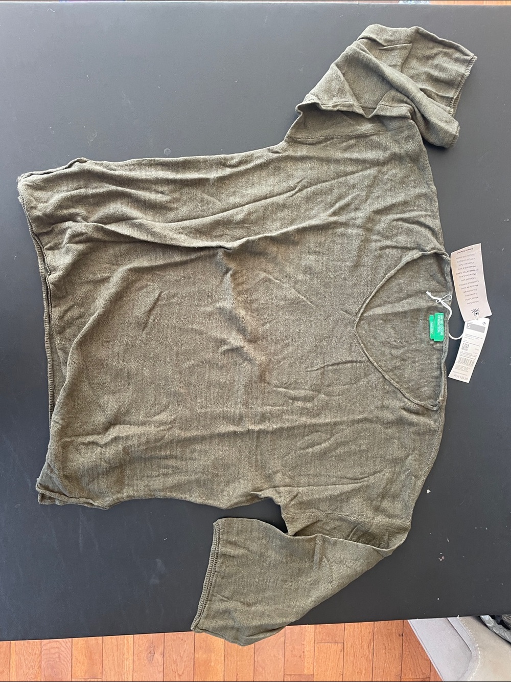United Colors Of Benetton Olive Green Short Sleeve Women's Tee